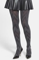 Thumbnail for your product : Hue Metallic Zigzag Tights