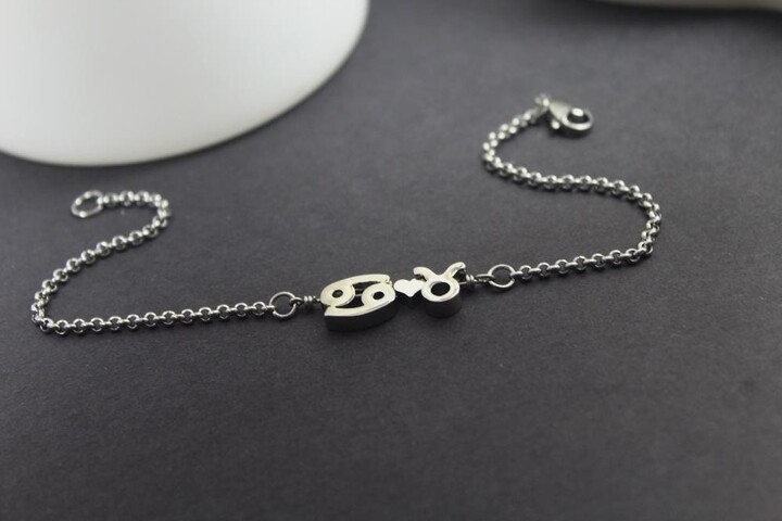 Etsy Personalized Zodiac Bead Bracelet - Two Constellation Signs With Heart Charm, Custom Gift For Couples Or Best Friends 23