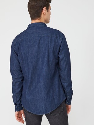 Armani Exchange Denim Long Sleeve Shirt - Indigo
