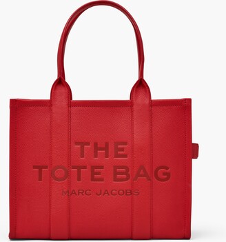 MARC JACOBS Grained Calfskin Mini The Tote Bag True Red 1253578