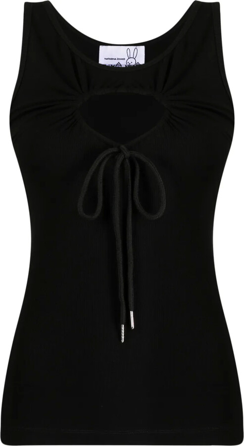Natasha Zinko Heart cut-out sleeveless tank top