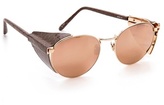 Thumbnail for your product : Linda Farrow Luxe Snakeskin Side Visor Sunglasses