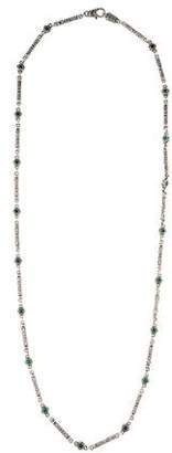 Konstantino Green Onyx Scrollwork Station Necklace