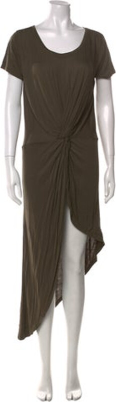 Nicholas K Dress Green Short Sleeve with Scoop Neck