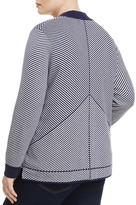 Thumbnail for your product : Foxcroft Plus Mixed Stripe Open-Front Cardigan
