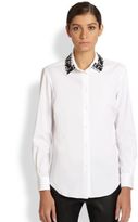 Thumbnail for your product : Piazza Sempione Embellished Collar Shirt