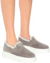 Thumbnail for your product : Prada Shearling-lined slippers