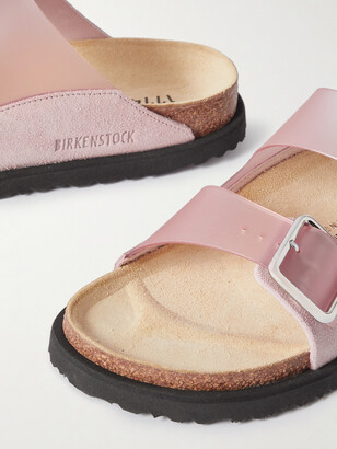 Birkenstock 1774 Arizona Milky Suede-trimmed Pvc Sandals - Baby pink -  ShopStyle
