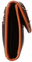 Thumbnail for your product : Dooney & Bourke Pebble Leather New SLGS Continental Clutch (Black w/ Tan Trim) Clutch Handbags