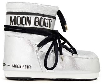 Moon Boot Mars Logo-print Metallic Leather Snow Boots