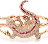 Thumbnail for your product : Gaydamak diamond and ruby salamander hand bracelet