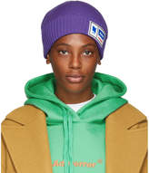 Thumbnail for your product : ADER error Purple Tetris Label Beanie