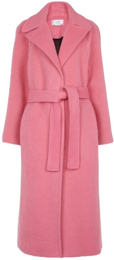 VVB Belted wool-blend coat ShopStyle