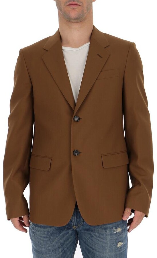 Mens Jackets Marni Jackets Marni Relaxed-shoulder Cotton-gabardine Blazer in Brown for Men 