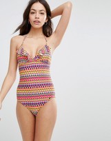 Thumbnail for your product : Lepel India Triangle Swimsuit In Coral
