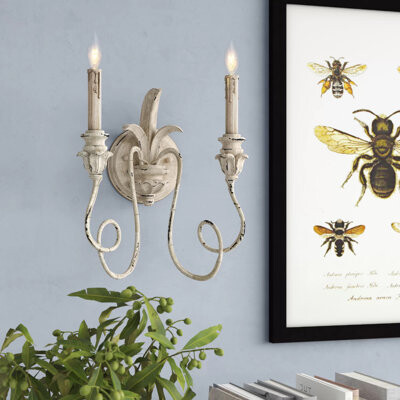 Laurel Foundry Modern Farmhouse Solange 2-Light Candle Wall Light