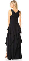 Thumbnail for your product : Halston V Neck Flounce Gown