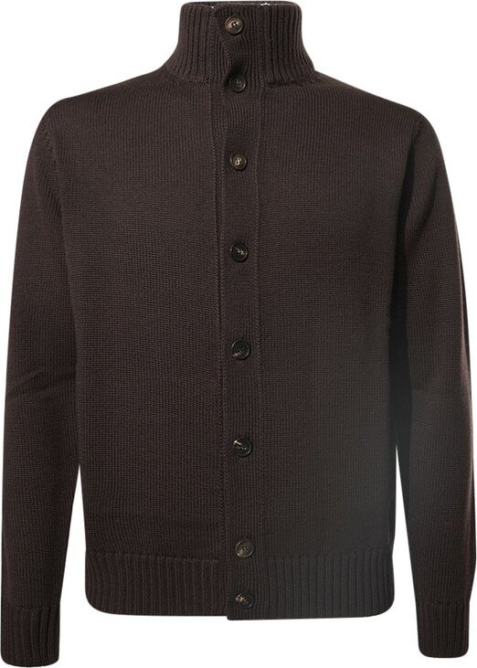 Zanone Button-Up Turtleneck Cardigan