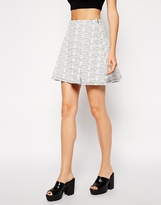 Thumbnail for your product : ASOS Mini Quilted Skater Skirt
