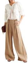 Thumbnail for your product : Ulla Johnson Gaucho Lace-up Canvas Wide-leg Pants