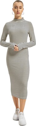 Urban Classics Women's Ladies Striped Turtleneck Dress