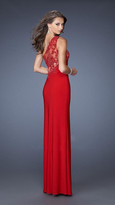 Thumbnail for your product : La Femme Asymmetrical Vivacity Lace Evening Dress 19934