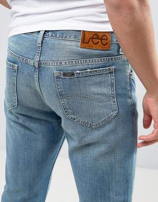 Lee Rider Stretch Slim Jeans Seatone Damage Wash