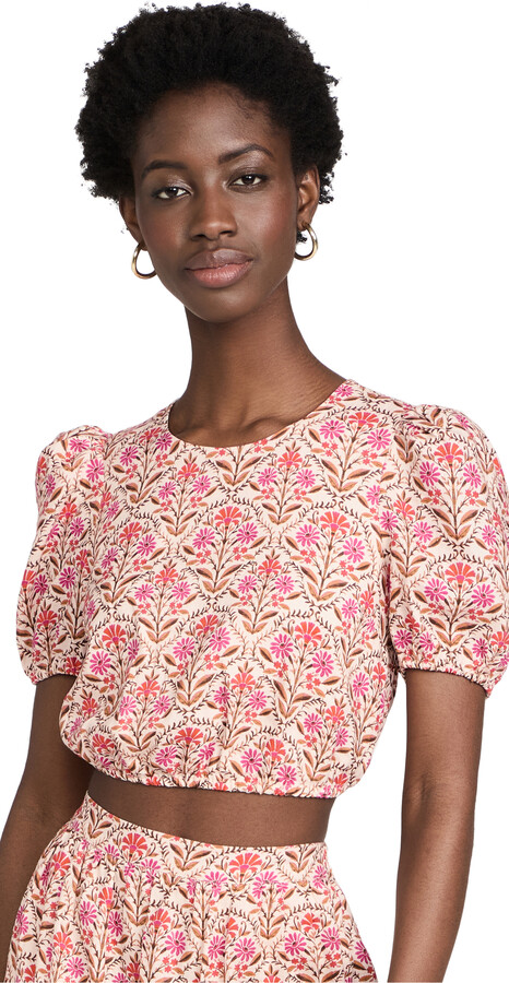 Womens Clothing Tops Short-sleeve tops Cami NYC Linen Flor Crop Top 