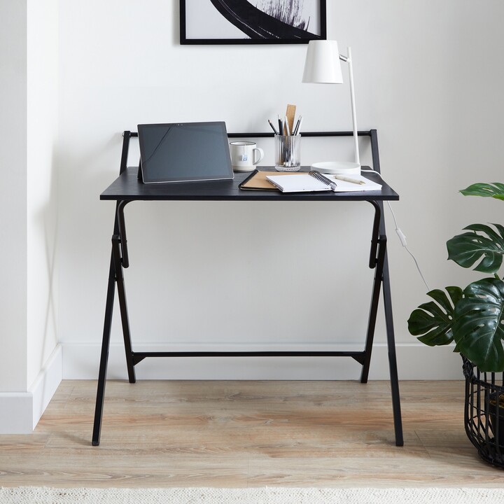 Dunelm Evelyn Black Folding Desk Black ShopStyle