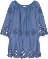 Thumbnail for your product : Miguelina Bridgette crocheted cotton-blend dress