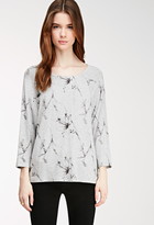 Thumbnail for your product : Forever 21 Contemporary Flower Print Raglan Tee