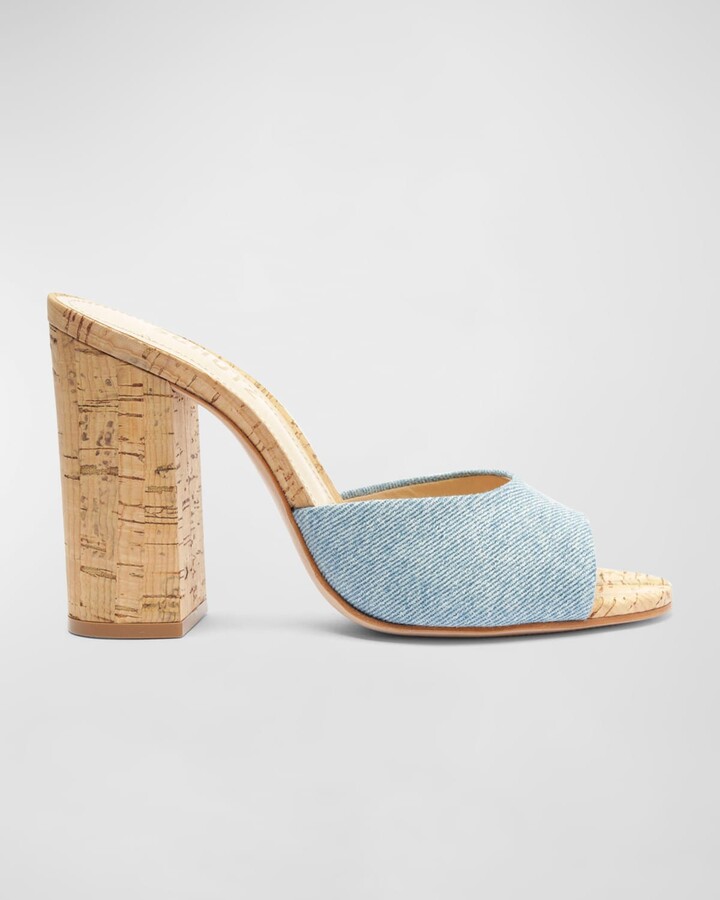 Schutz Kaycee Cork BlockHeel Mule Sandals ShopStyle