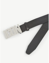 Thumbnail for your product : Dsquared2 Acc Icon logo-plaque leather belt