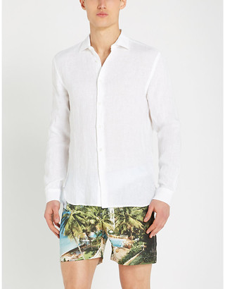 Orlebar Brown Giles tailored-fit linen shirt