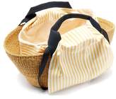 Thumbnail for your product : Muun George Capri Canvas And Woven Straw Bag - Womens - Yellow Stripe