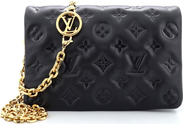 Louis+Vuitton+Coussin+Shoulder+Bag+BB+Black+Lambskin for sale