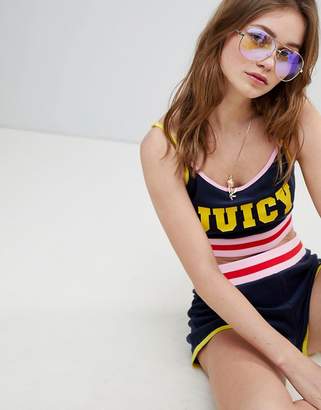 Juicy Couture Juicy By Colour Block Logo Towelling Bralet
