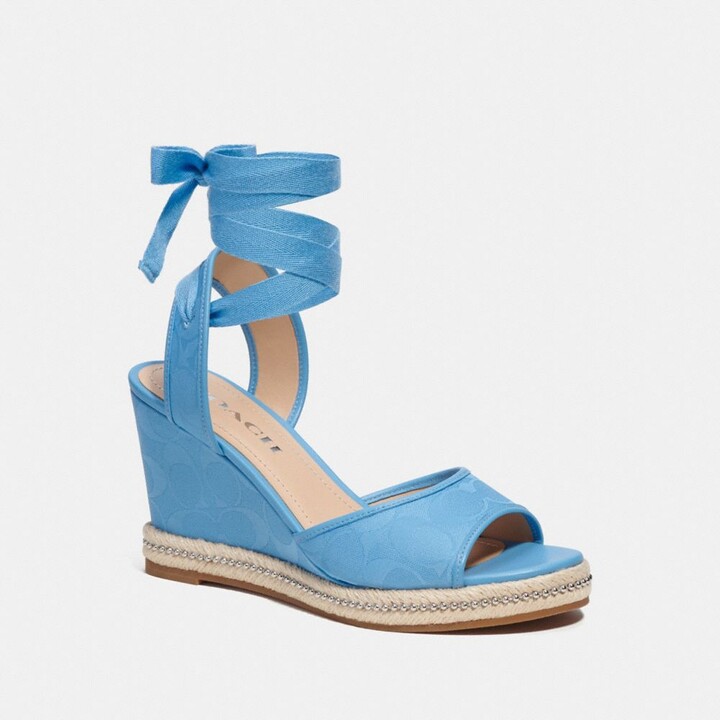 katey wedge in signature jacquard