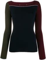 Thumbnail for your product : Maison Margiela ribbed colour-block knit top