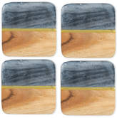 Thumbnail for your product : Thirstystone Acacia Wood and Gray Marble Coasters, Set of 4