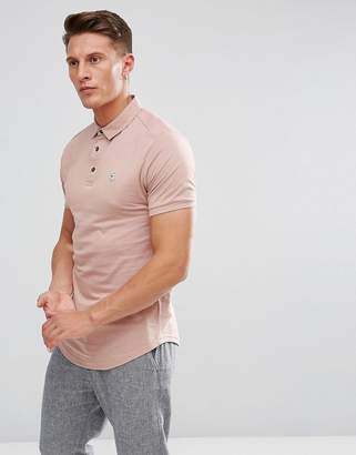 Le Breve Curved Hem Polo With Back Panelling