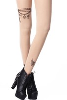 Thumbnail for your product : ChicNova Chain & Wings Pattern Tights