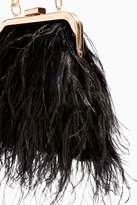 Thumbnail for your product : Topshop FROSTY Black Feather Grab Bag