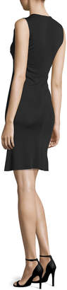 Roberto Cavalli Embellished V-Neck Sheath Dress, Black