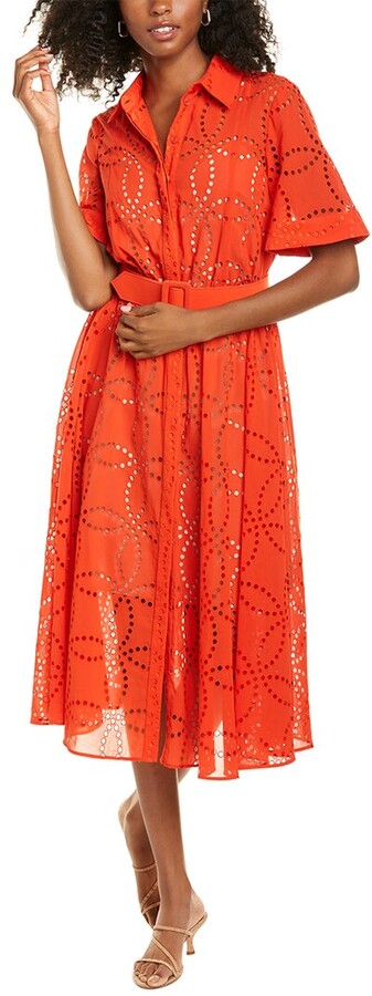 oscar de la renta orange dress