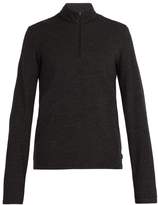 Thumbnail for your product : Capranea - Half-zip Wool-blend Sweater - Mens - Black