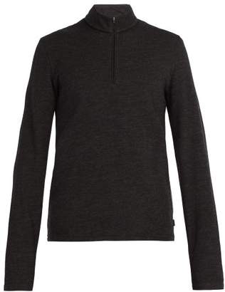 Capranea - Half-zip Wool-blend Sweater - Mens - Black