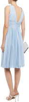 Thumbnail for your product : Badgley Mischka Pleated Crepe De Chine Dress