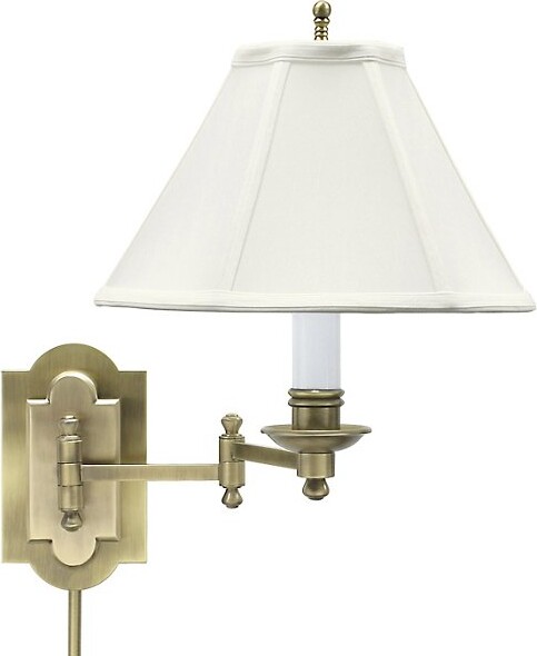 House of Troy Club Swing Arm Wall Sconce in Brass