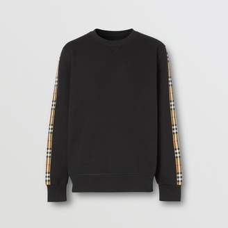 Burberry Vintage Check Panel Jersey Sweatshirt